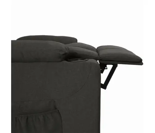 Atpūtas Krēsls, Paceļams, Melns Audums Vidaxl