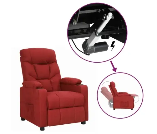 Püsti Tõusmist Toetav Tugitool, Veinipunane, Kangas