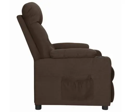 Atsistojantis Krėslas, Tamsiai Rudos Spalvos, Audinys