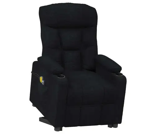 Atsistojantis Masažinis Krėslas, Juodos Spalvos, Audinys