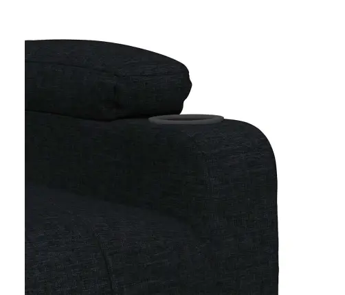 Atsistojantis Masažinis Krėslas, Juodos Spalvos, Audinys