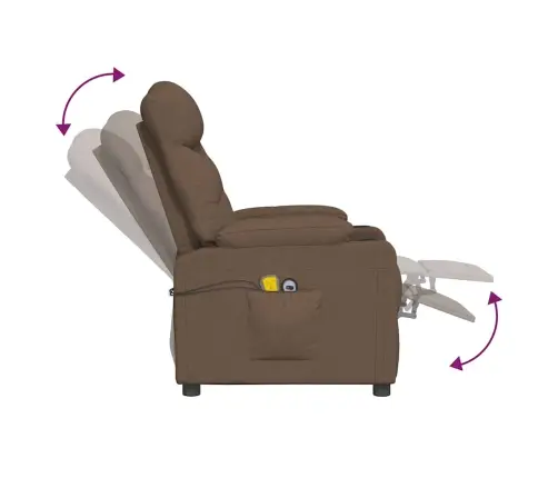 Püsti Tõusmist Toetav Massaažitool, Pruun, Kangas