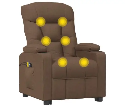 Püsti Tõusmist Toetav Massaažitool, Pruun, Kangas