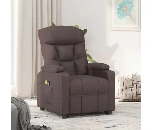 Püsti Tõusmist Toetav Massaažitool, Tumepruun, Kangas