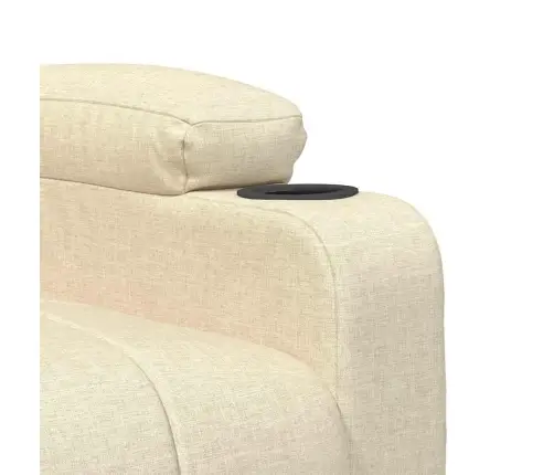 Masāžas Krēsls, Paceļams, Krēmkrāsas Audums Vidaxl