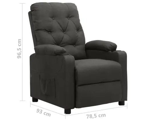 Püsti Tõusmist Toetav Tugitool, Tumehall, Kangas