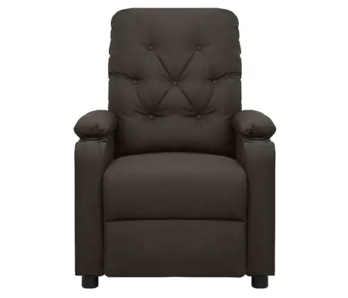 Atpūtas Krēsls, Paceļams, Tumši Brūns Audums Vidaxl