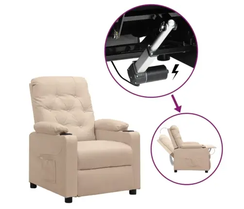 Püsti Tõusmist Toetav Tugitool, Kreemjas, Kangas