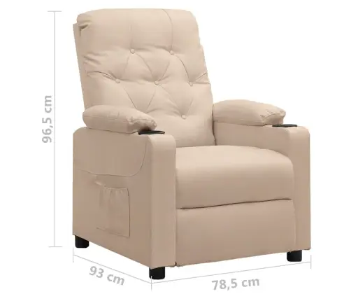 Püsti Tõusmist Toetav Tugitool, Kreemjas, Kangas