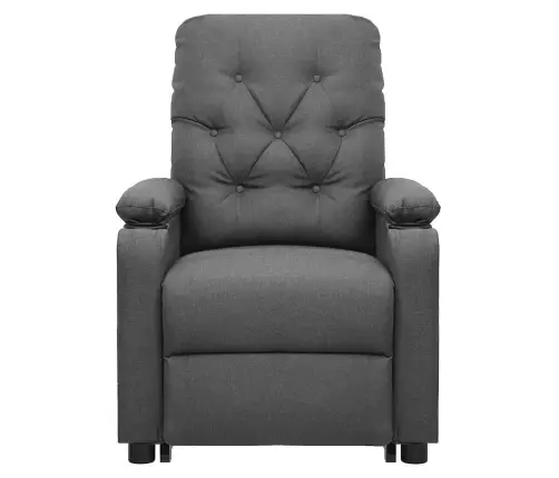 Masāžas Krēsls, Paceļams, Gaiši Pelēks Audums Vidaxl