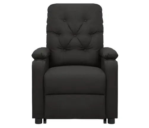 Masāžas Krēsls, Paceļams, Atgāžams, Melns Audums Vidaxl