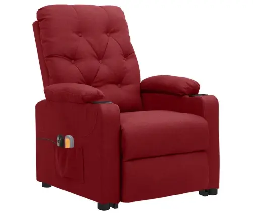 Atsistojantis Masažinis Krėslas, Raudonojo Vyno, Audinys