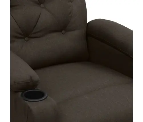 Püsti Tõusmist Toetav Massaažitool, Tumepruun, Kangas