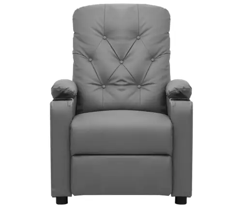 Atpūtas Krēsls, Paceļams, Pelēka Mākslīgā Āda Vidaxl