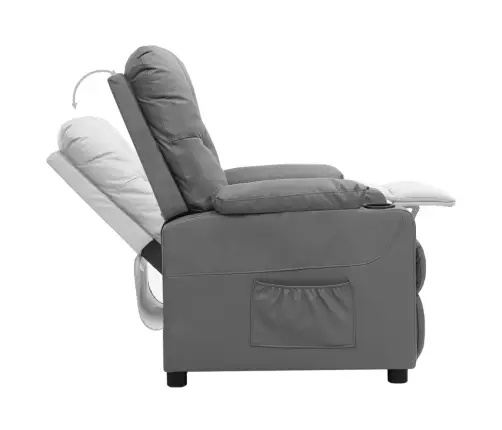 Atpūtas Krēsls, Paceļams, Pelēka Mākslīgā Āda Vidaxl
