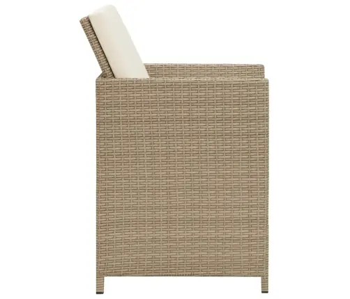 3-Osaline Aiamööbli Komplekt Patjadega, Beež