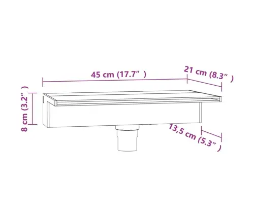 Ūdenskrituma Sliede Ar Rgb Led Gaismām, Akrils, 45 Cm Vidaxl