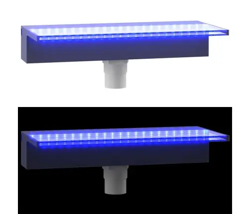 Ūdenskrituma Sliede Ar Rgb Led Gaismām, Akrils, 45 Cm Vidaxl