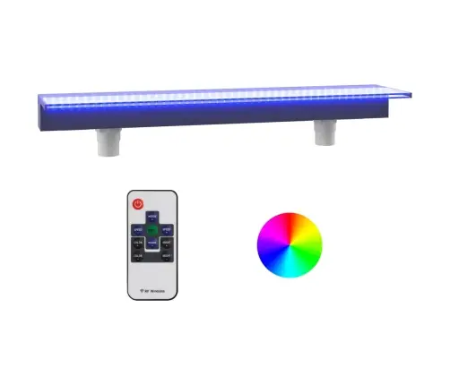 Ūdenskrituma Sliede Ar Rgb Led Gaismām, Akrils, 108 Cm Vidaxl
