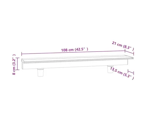Ūdenskrituma Sliede Ar Rgb Led Gaismām, Akrils, 108 Cm Vidaxl