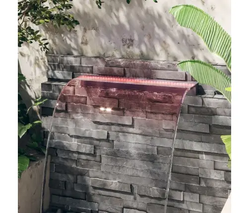 Ūdenskrituma Sliede Ar Rgb Led Gaismām, Akrils, 108 Cm Vidaxl