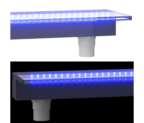 Ūdenskrituma Sliede Ar Rgb Led Gaismām, Akrils, 108 Cm Vidaxl