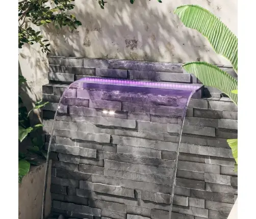 Ūdenskrituma Sliede Ar Rgb Led Gaismām, Akrils, 108 Cm Vidaxl