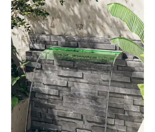 Ūdenskritums Ar Rgb Led Gaismām, Nerūsējošs Tērauds, 90 Cm Vidaxl