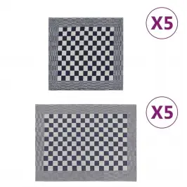 Dvieļu Komplekts, 10 Gab., Zili Un Balti, Kokvilna Vidaxl Dvieļu Komplekts, 10 Gab., Zili Un Balti, Kokvilna Vidaxl