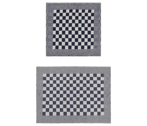 Dvieļu Komplekts, 10 Gab., Zili Un Balti, Kokvilna Vidaxl