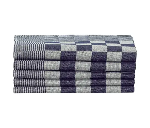 Dvieļu Komplekts, 10 Gab., Zili Un Balti, Kokvilna Vidaxl