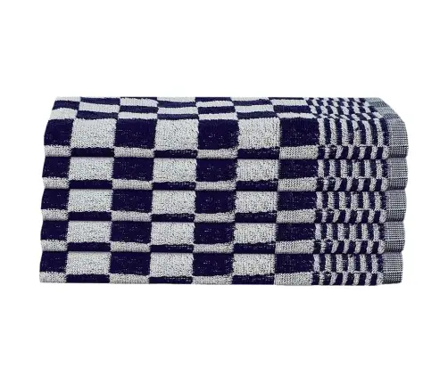 Dvieļu Komplekts, 10 Gab., Zili Un Balti, Kokvilna Vidaxl