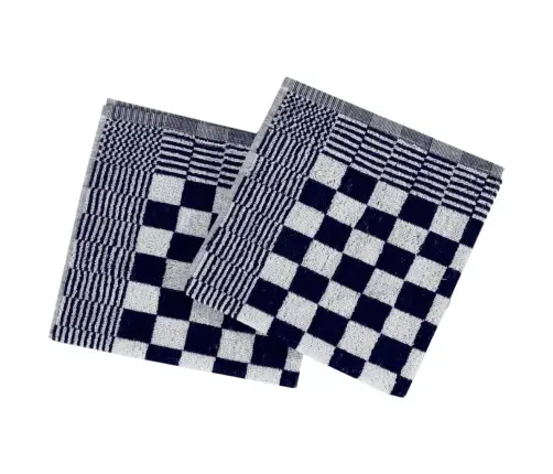 Dvieļu Komplekts, 10 Gab., Zili Un Balti, Kokvilna Vidaxl