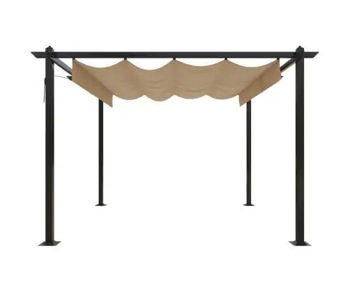 Varjualune Eemaldatava Katusega, 3 X 3 M, Pruunikashall