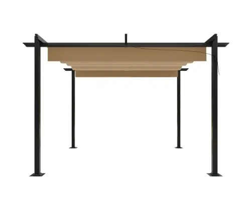 Varjualune Eemaldatava Katusega, 3 X 3 M, Pruunikashall