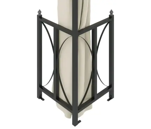 Nojume Ar Sānu Sienām Un Dubultu Jumtu, 3X3 M, Krēmkrāsas Vidaxl