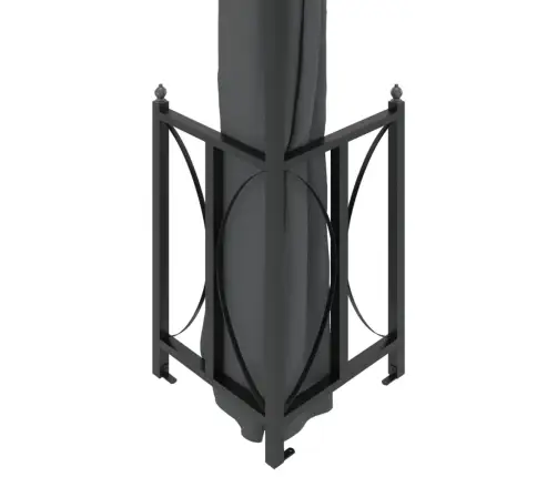 Nojume Ar Sānu Sienām Un Dubultu Jumtu, 3X3 M, Antracītpelēka Vidaxl