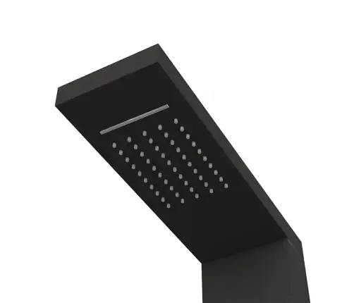 Dušas Sistēma Ar Paneli, Melna, Alumīnijs Vidaxl