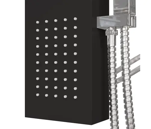 Dušas Sistēma Ar Paneli, Melna, Alumīnijs Vidaxl