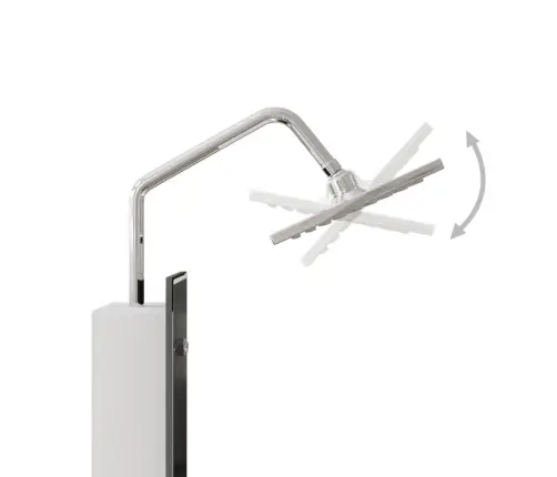 Dušas Sistēma Ar Paneli, 18X45,5X130 Cm, Stikls, Melna Vidaxl