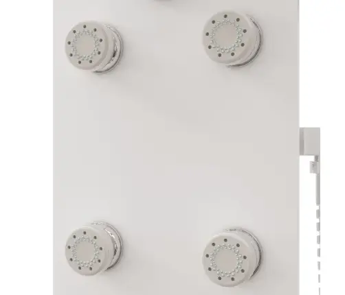 Dušas Sistēma Ar Paneli, 25X47,5X130 Cm, Stikls, Balta Vidaxl