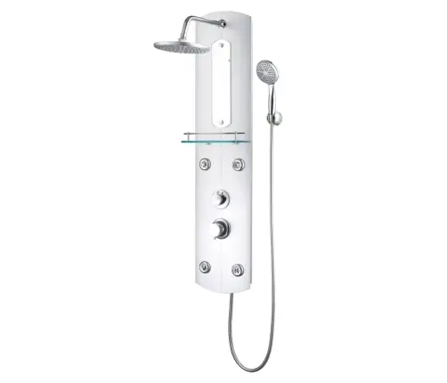 Dušas Sistēma Ar Paneli, 25X43X110 Cm, Sudraba Krāsā Vidaxl