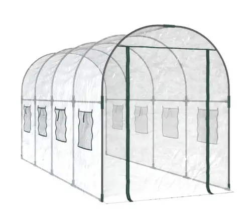 Siltumnīca, Caurspīdīga, 160X400X190 Cm, Pvc, Tērauds Vidaxl