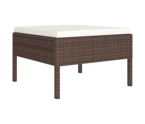 5-Daļīgs Dārza Mēbeļu Komplekts, Matrači, Pe Rotangpalma, Brūns Vidaxl