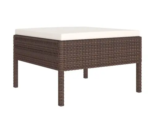 7-Osaline Aiamööblikomplekt Patjadega, Polürotang, Pruun