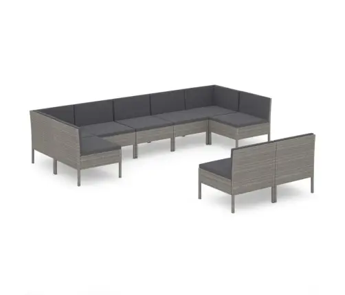 9-Osaline Aiadiivanikomplekt Patjadega, Polürotang, Hall