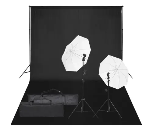 Fotostudijas Komplekts, Gaismas Un Fons Vidaxl