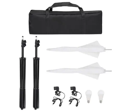 Fotostudijas Komplekts, Gaismas Un Fons Vidaxl