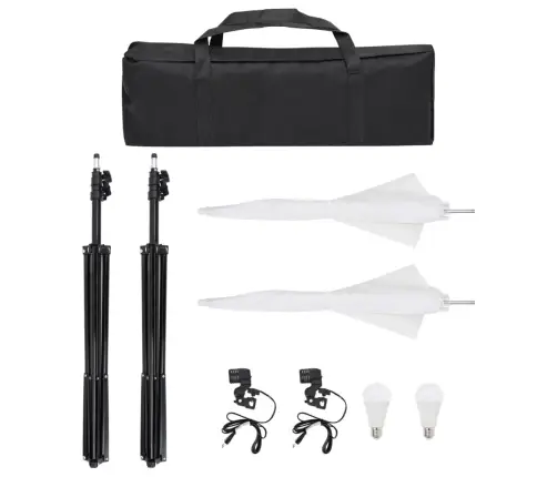Fotostuudiokomplekt Valgustuse, Taustapildi Ja Reflektoriga