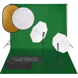 Fotostudijas Komplekts – Gaismas, Fons, Reflektori Vidaxl